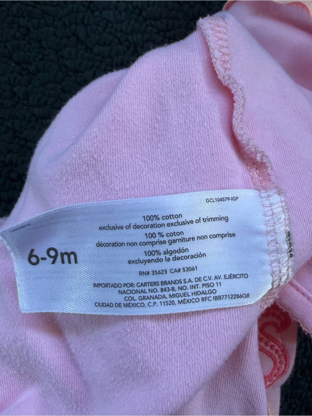 Carter's Pink 'Little Sister' Footed Fleece One-Piece - Picture 5 of 6